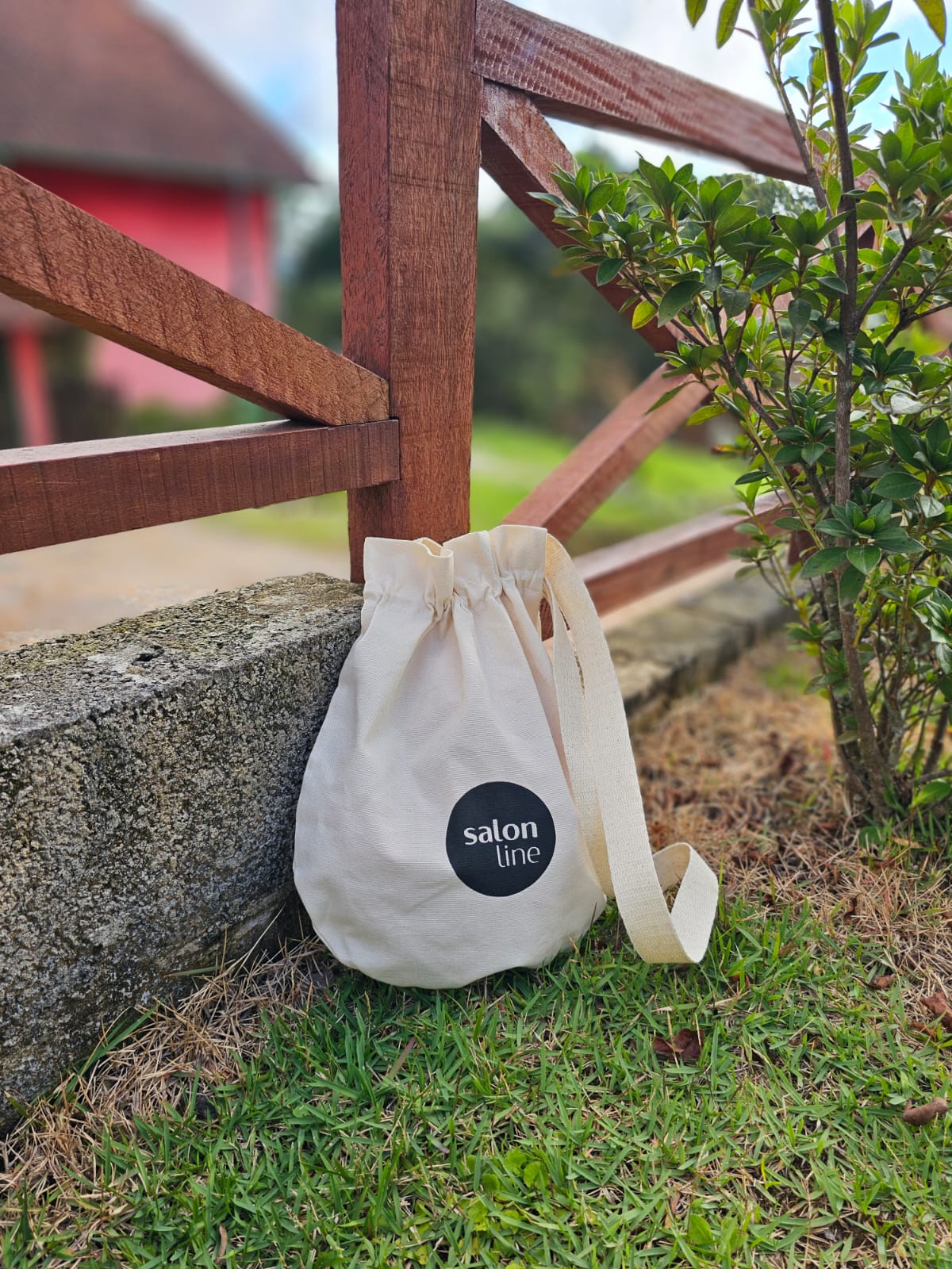 Sacola Ecológica em Lona de Algodão Cru com Fechamento - Ref.: Canguru