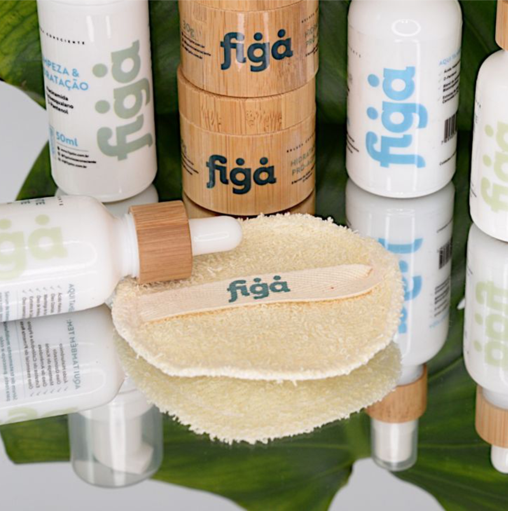 Ecopad Ecológico em Toalha 100% Algodão e Fita de Algodão Cru - Ref.: Capim