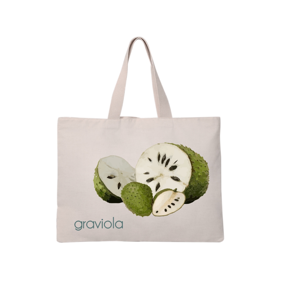Sacola Ecológica em Algodão Cru - Ref.: Graviola