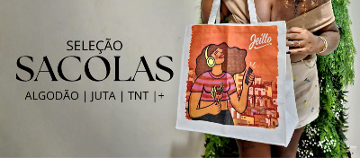 Sacola select | Uma seleção com várias opções em algodão, juta, tnt e muito mais.