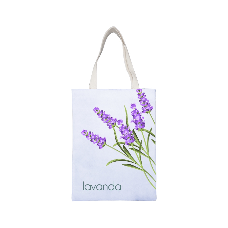 Sacola Ecológica em PET Branco Reciclado - Ref.: Lavanda