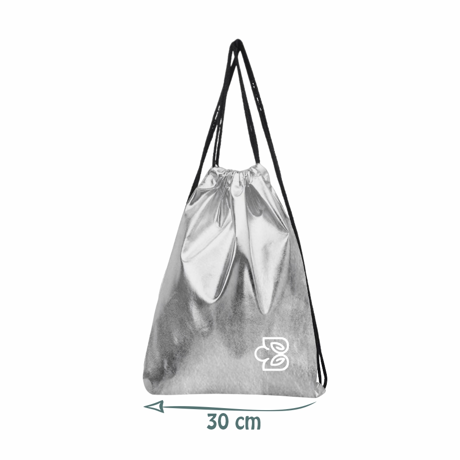 Sacochila Promocional em TNT Metalizado - Ref.: Disco