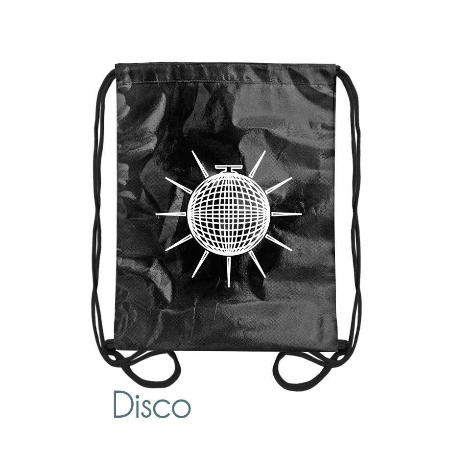 Sacochila Promocional em TNT Metalizado - Ref.: Disco