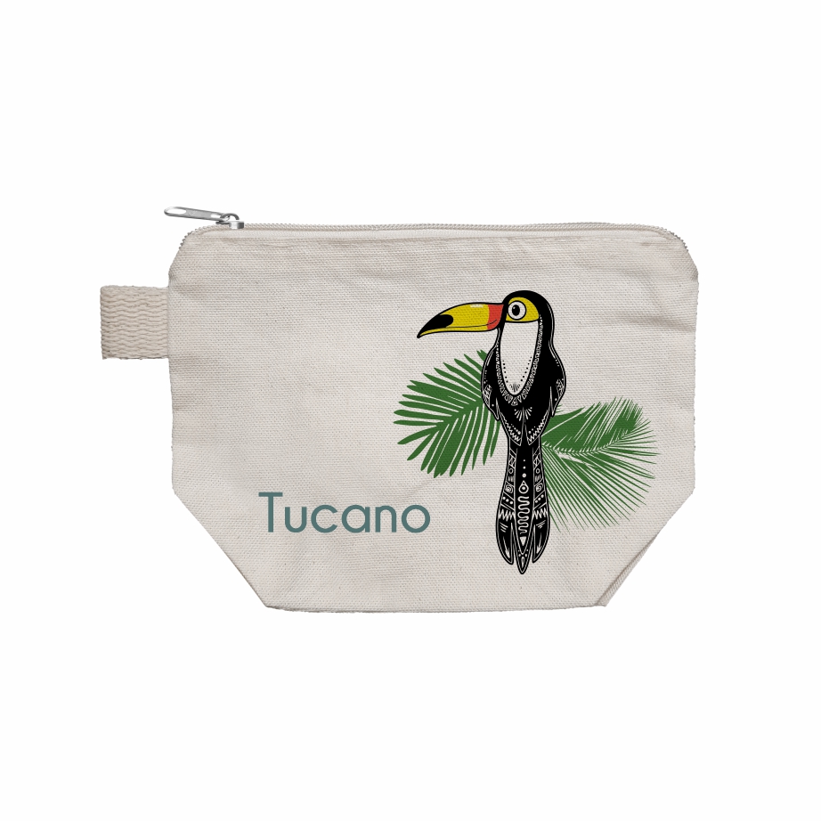 Necessaire Ecológica em Lona de Algodão Cru - Ref.: Tucano